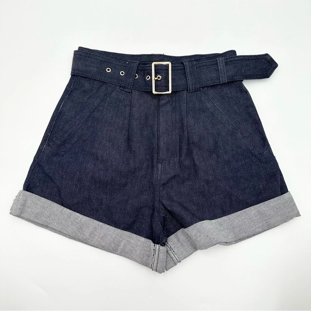 Generation Love Erina Sheen Denim Cuffed Shorts